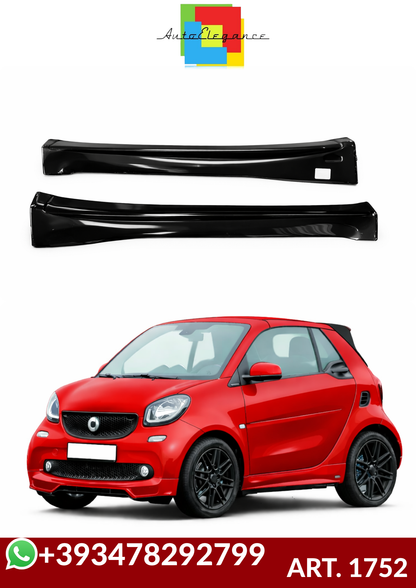 💕 ART. 1752 MINIGONNE SMART 453 FORTWO ABS LOOK BRABUS NERO LUCIDE💕
