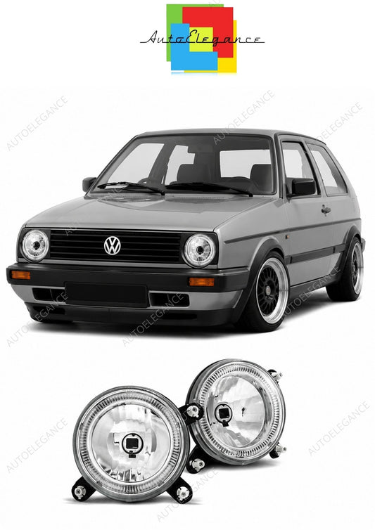💕 Fari Anteriori Interni Adatto per VW Golf 1 Golf 2 Angel Eyes Cromati 💕