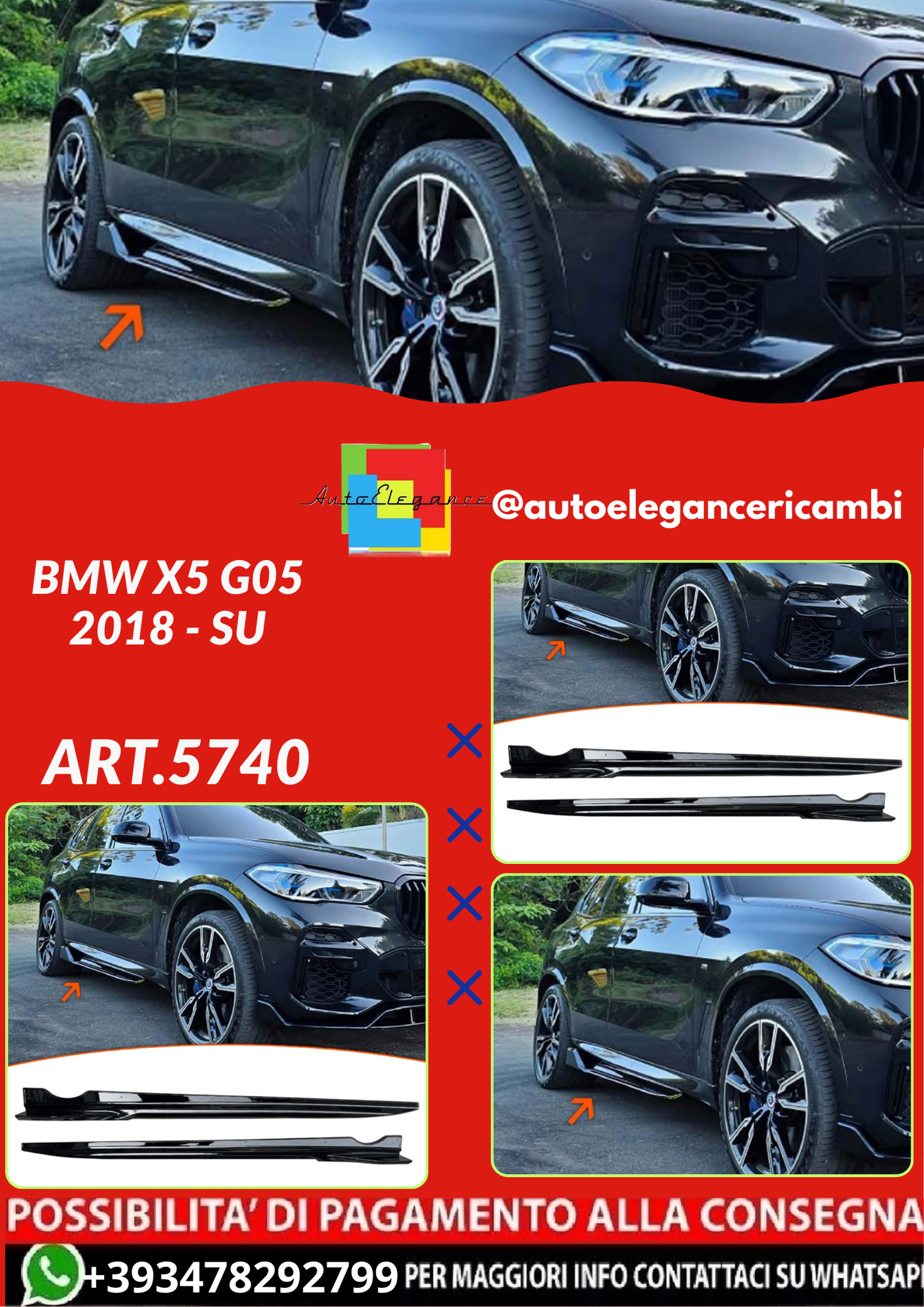 💕ART.5740  SOTTO MINIGONNE BMW X5 G05 2018 - su💕