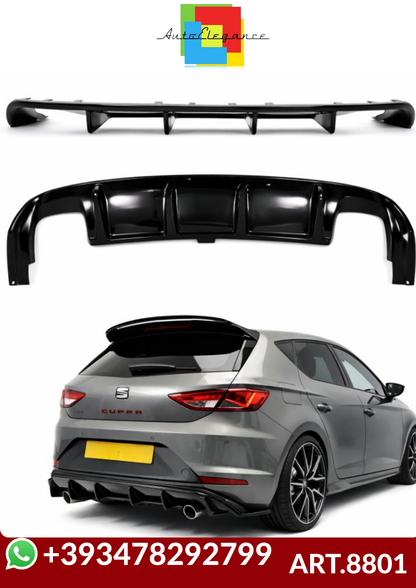 💕ART.8801 DIFFUSORE DEL PARAURTI POSTERIORE  SEAT LEON 5F Cupra 12-16  💕