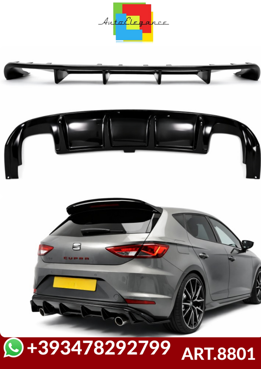 💕ART.8801 DIFFUSORE DEL PARAURTI POSTERIORE  SEAT LEON 5F Cupra 12-16  💕