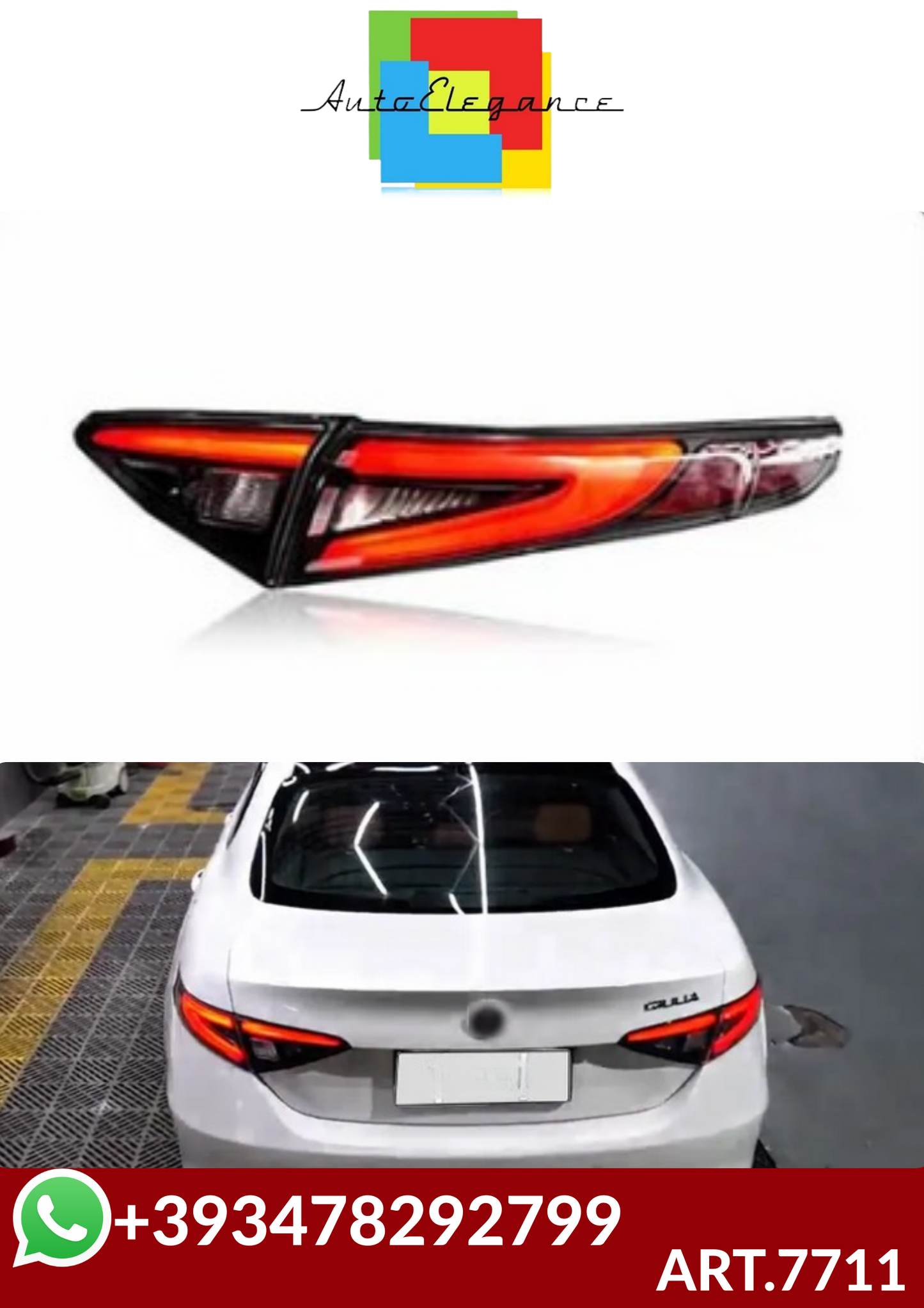 ART.7711  FARI  POSTERIORI Alfa Romeo Giulia 2016-2022
