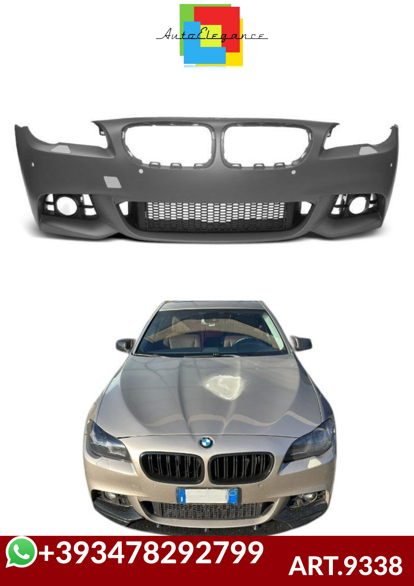 💕ART.9338 PARAURTI  ANTERIORI  M-Sport Look per BMW 5 (F10) (2009-2013)💕