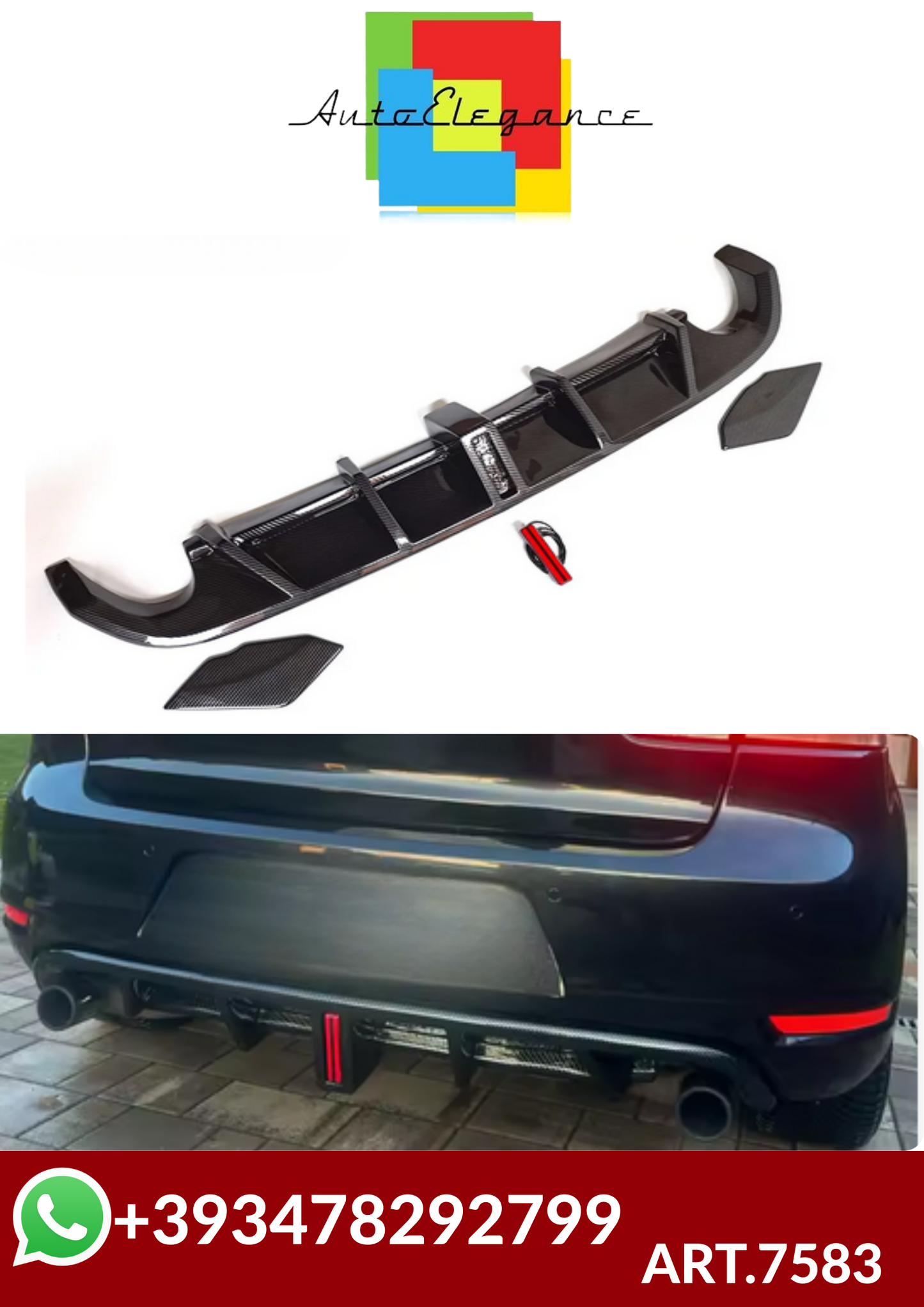 ART.7583 DIFFUSORI VW Golf MK6 GTI 2008-2013