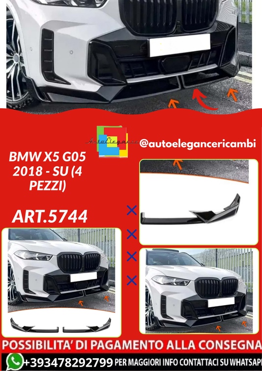 ART.5744 SPLITTER BMW X5 G05 2018 - su (4 pezzi)