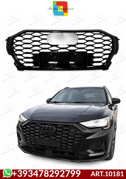 💕ART.10181 GRIGLIA AUDI Q3 F3 2019-2023 LOOK SQ3 NERO LUCIDO💕
