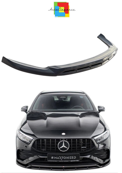 💕 Splitter adatto  per   Mercedes A35 AMG W177 Facelift nero lucido ABS💕