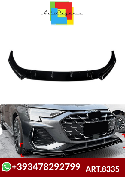 💕ART.8335 SPLITTER Audi A3 S3 S Line 8Y FACELIFT Nero Lucido 2024+💕