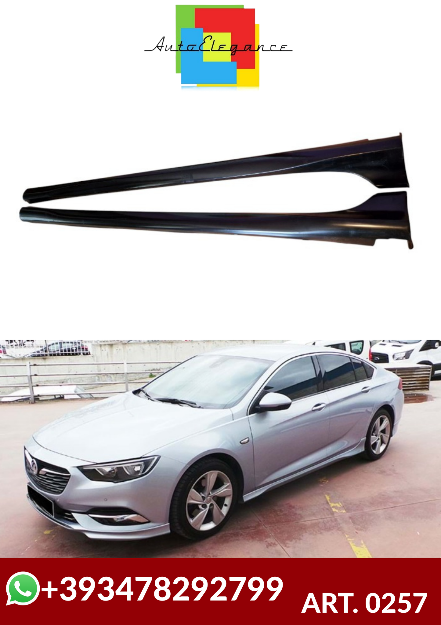 💕ART. 0257 MINIGONNE OPEL INSIGNIA B 2017+ LOOK OPC GREZZE💕