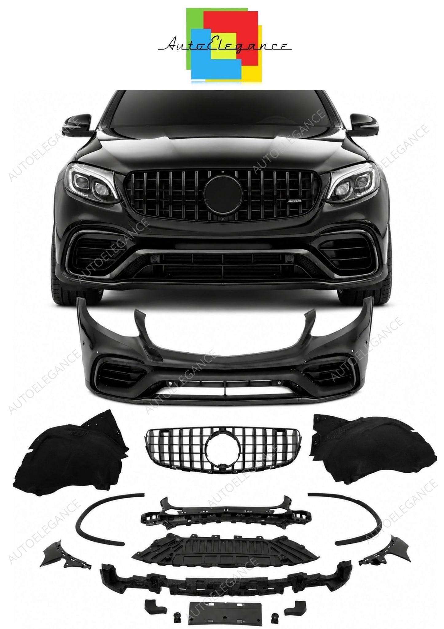 💕Paraurti Anteriore Adatto Per GLC X253 C253 sportivo non verniciato 💕