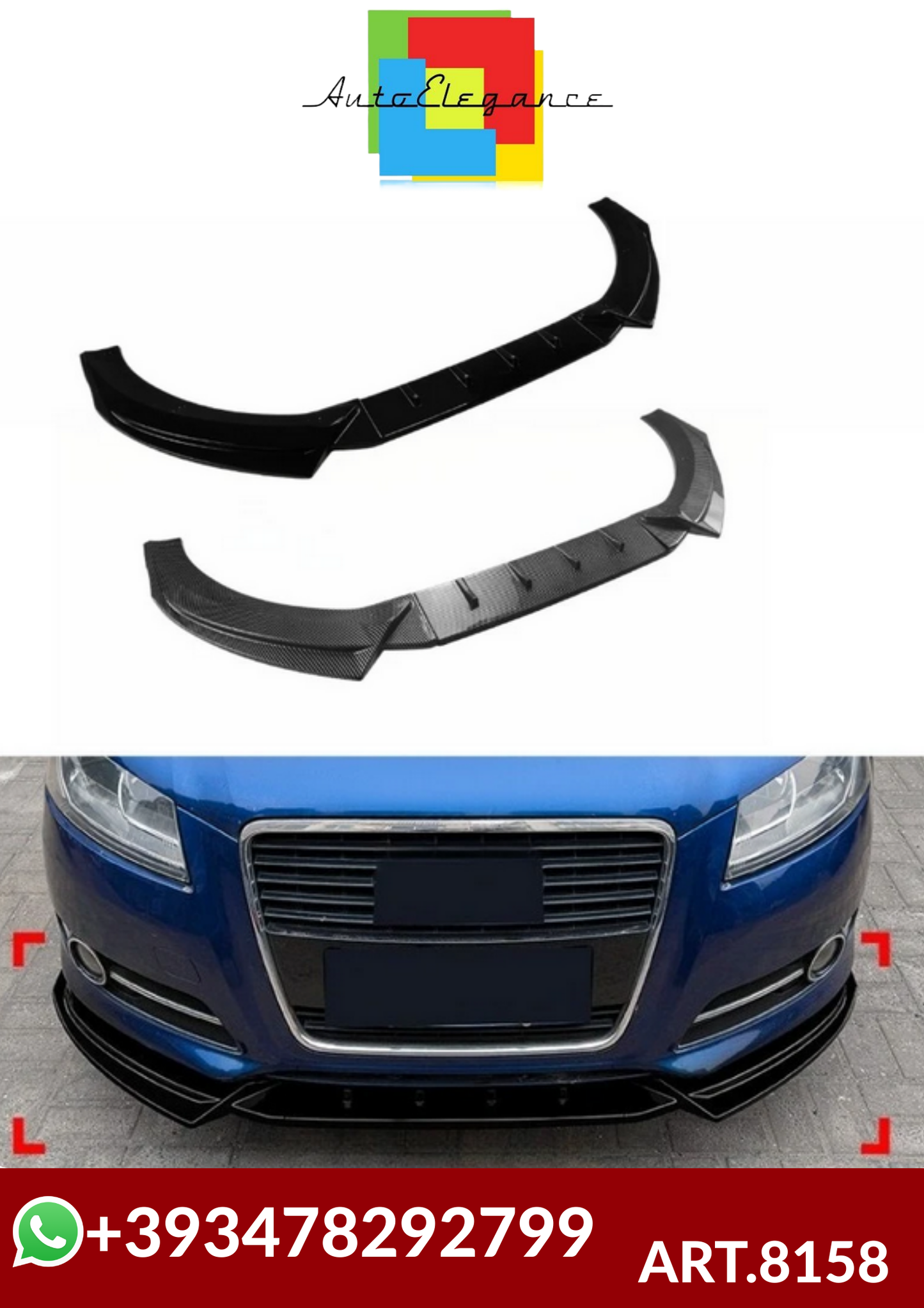 💕ART.8158  SPLITTER Audi A3 8P Facelift 2008-2012 💕
