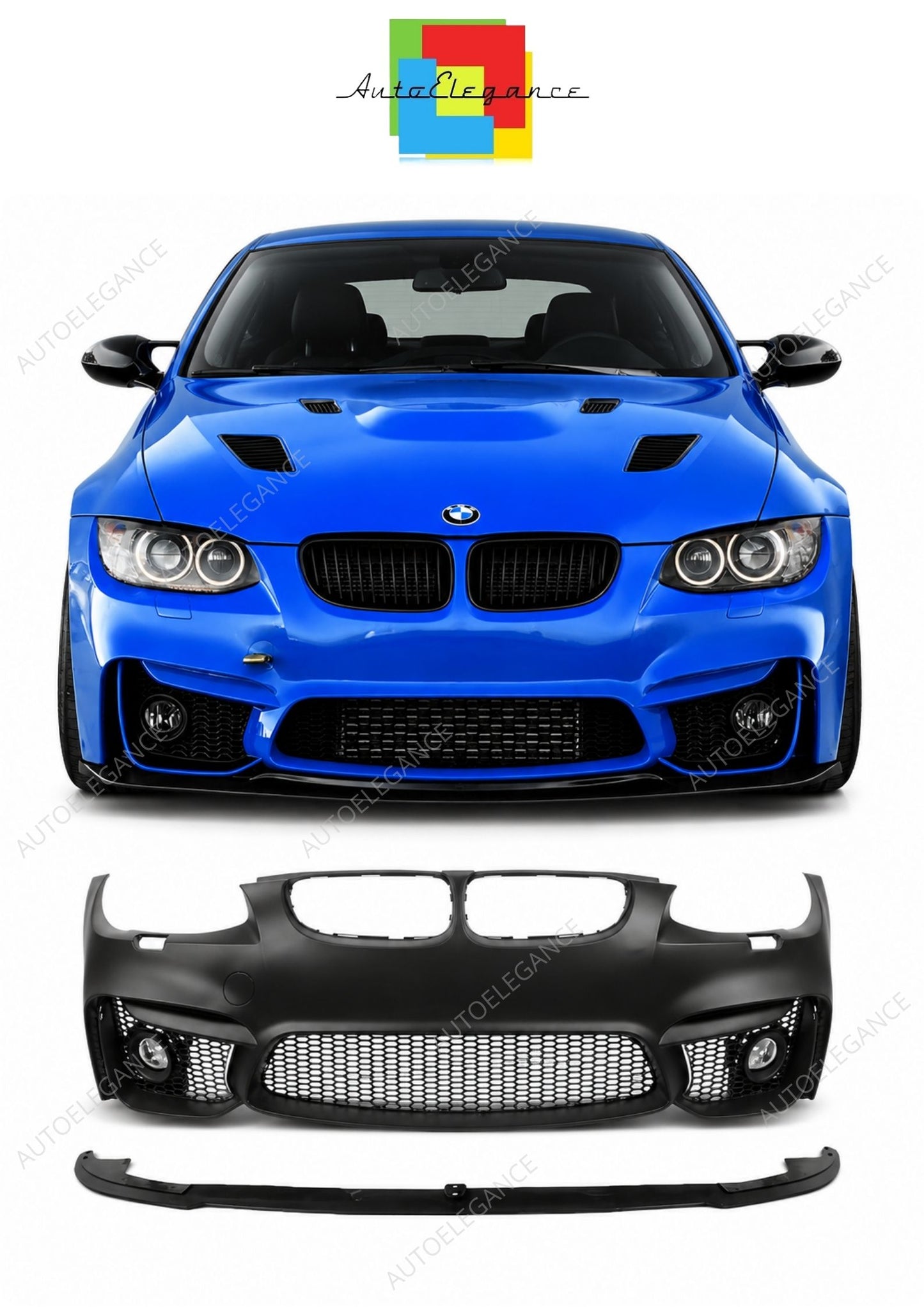 💕 Paraurti Anteriore Adatto per BMW E92 E93 LCI 10-14 Look M4 Lip 💕