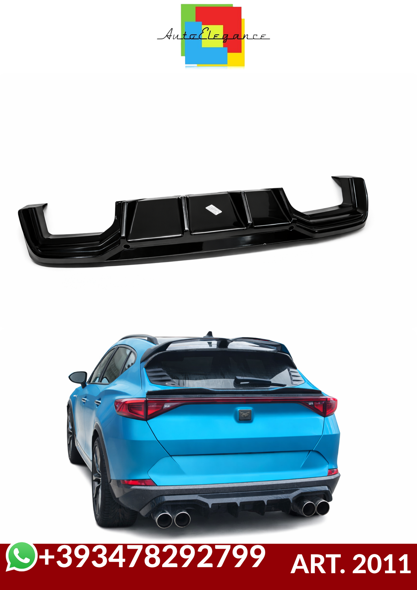 💕ART. 2011 DIFFUSORE CUPRA FORMENTOR 2020-2024 NERO LUCIDO💕