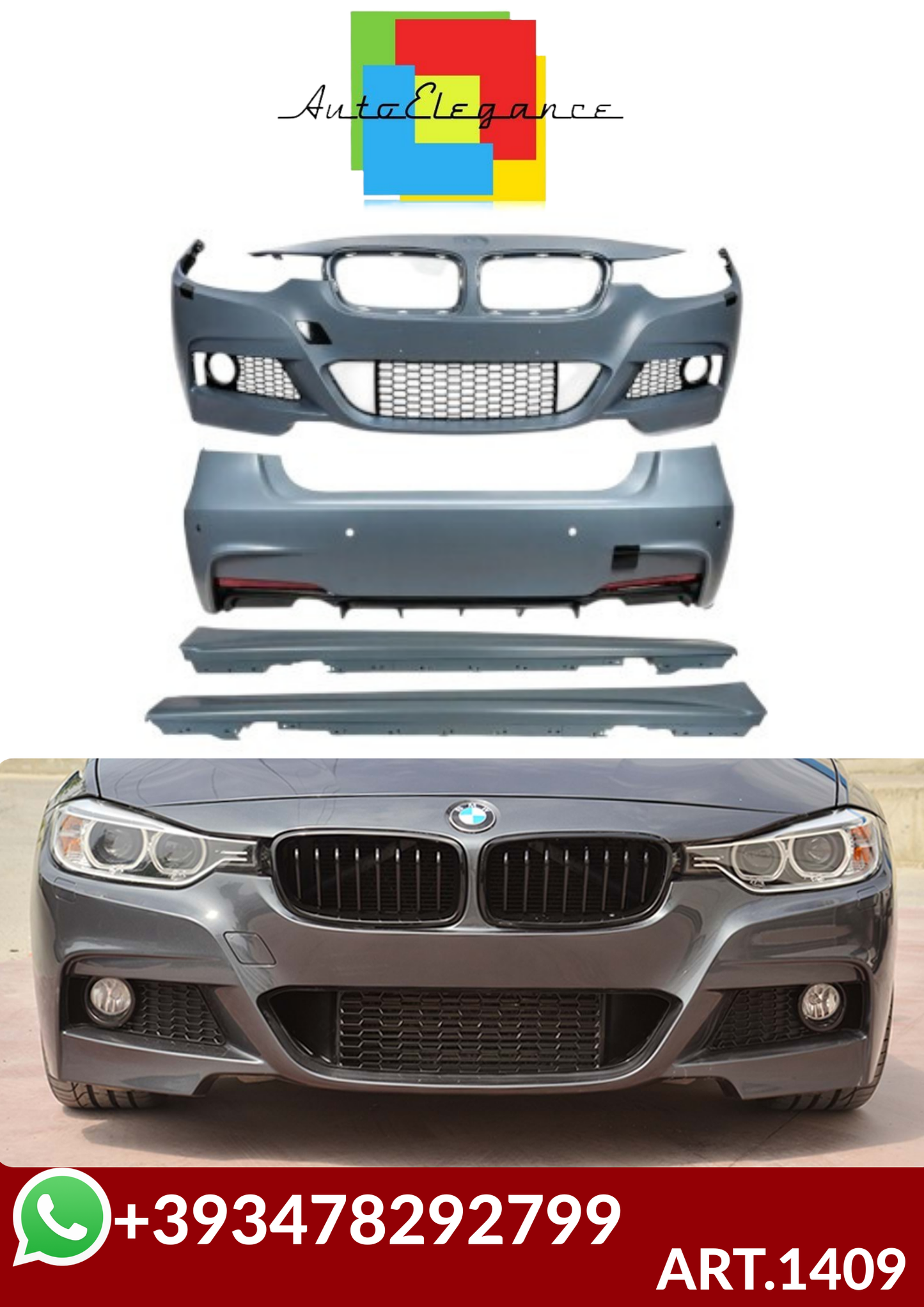 💕ART.1409 BODYKIT BMW SERIE 3 F30 2012-2018 LOOK MTECH -  💕
