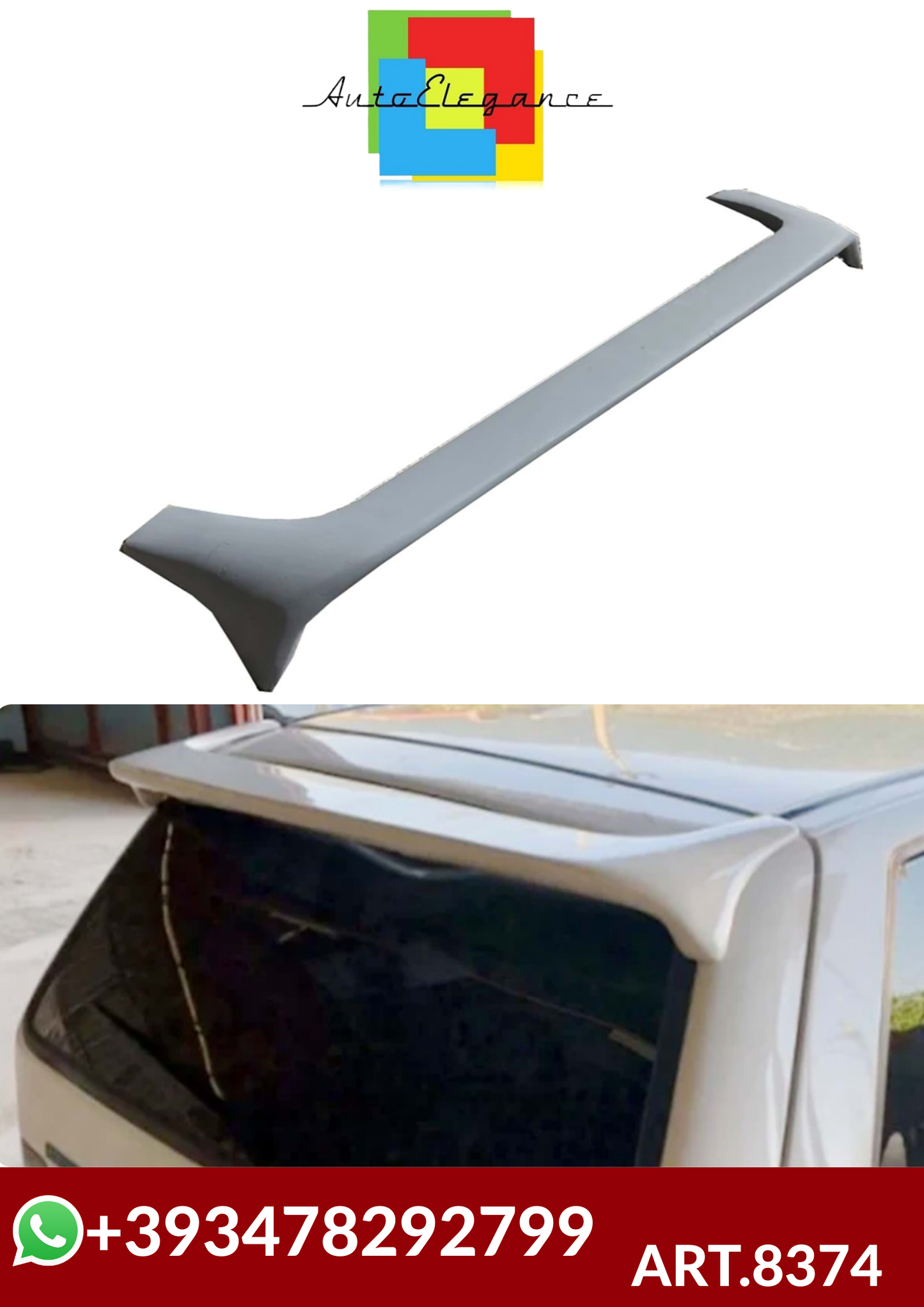 💕 ART.8374 SPOILER FIAT UNO NERO LUCIDO  💕