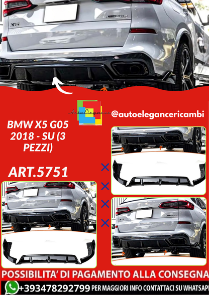 ART.5751 DIFFUSORI BMW X5 G05  2018 - su (3 pezzi)