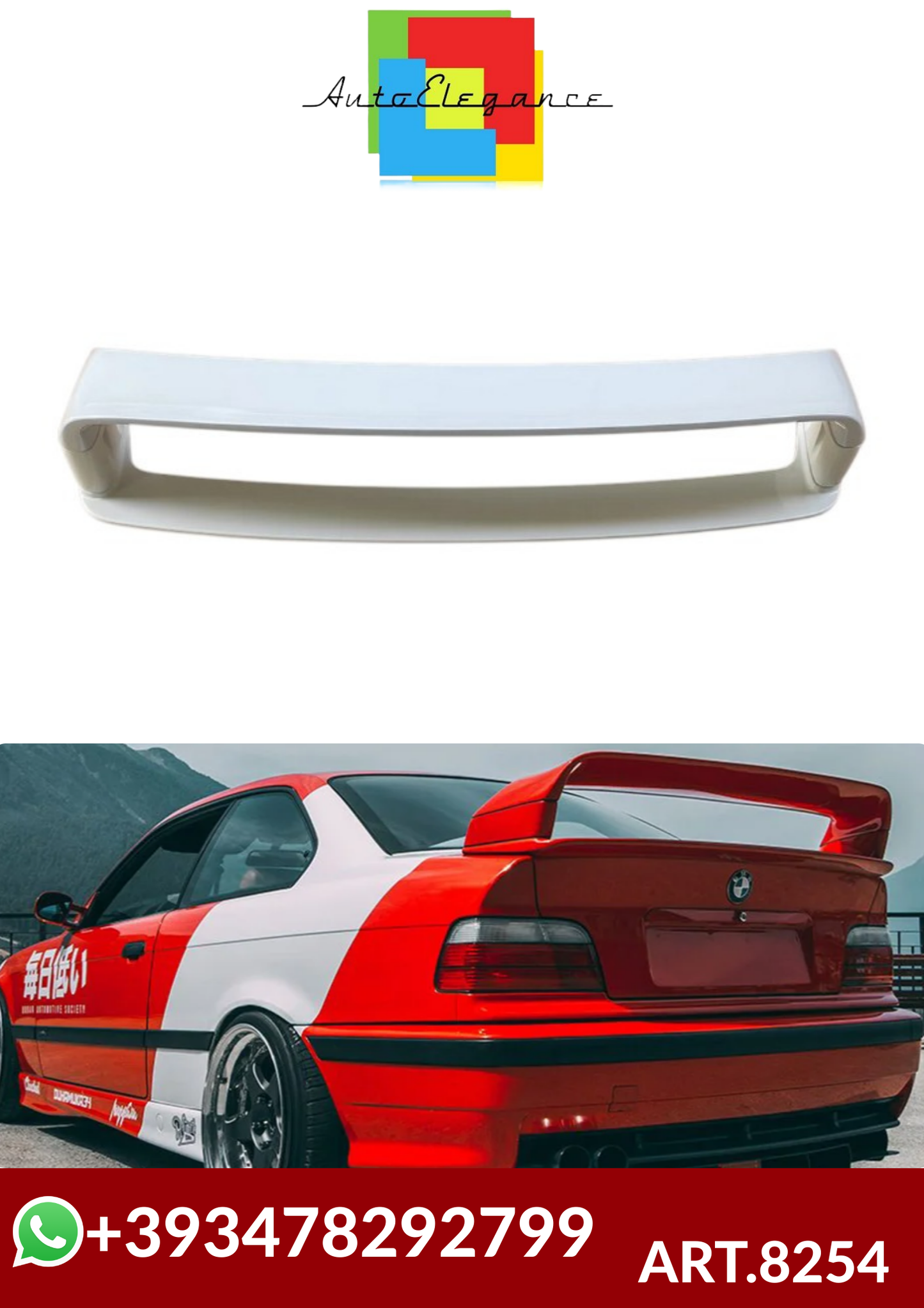 💕ART.8254  SPOILER  BMW E36 M3 GT 1990-2002💕