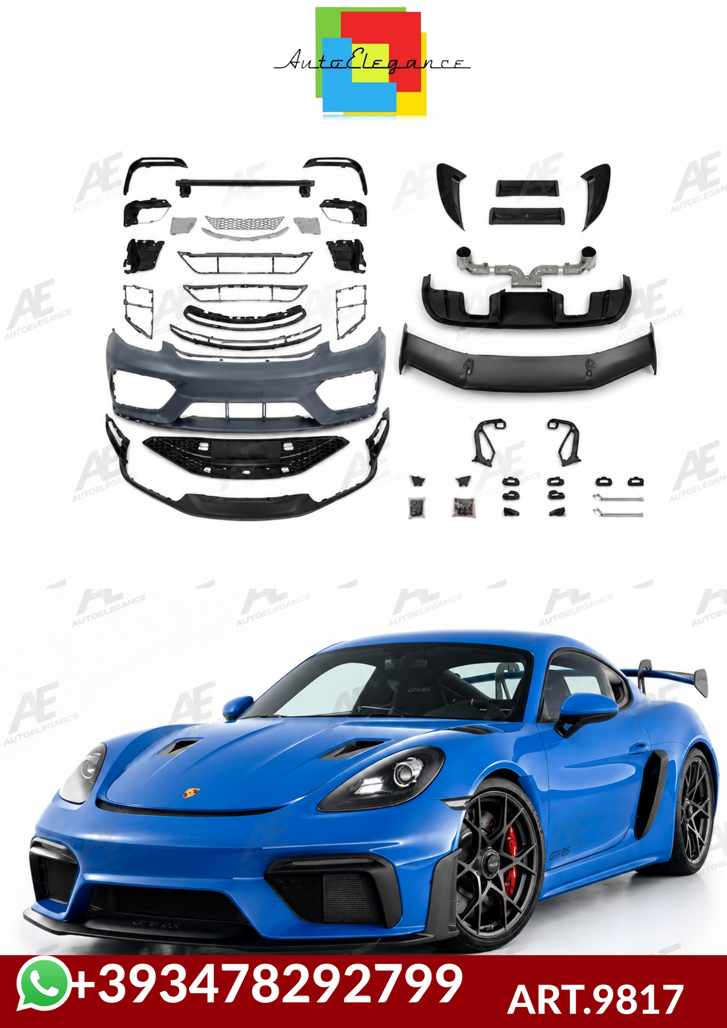 ART.9817 BODYKIT Porsche 718 Boxster Cayman (982) 2017-2023 GT4RS