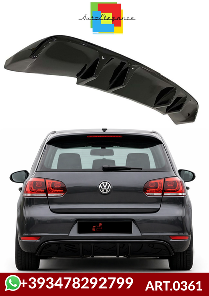 💕ART.0361 DIFFUSORE VW GOLF 6 MK6 2008-2012 LOOK RIEGER NERO  LUCIDO 💕