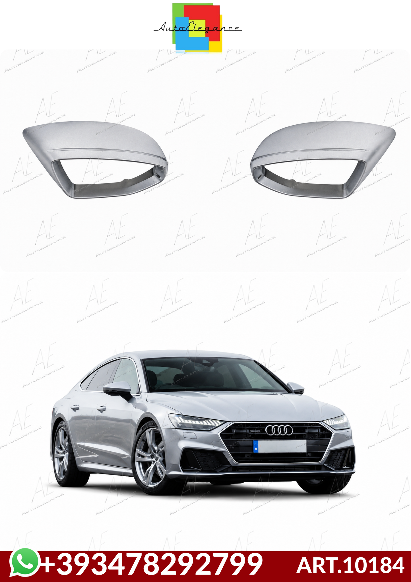💕ART.10184 Cappucci per specchietti adatti a Audi A7 4K8 (2018-En su)💕