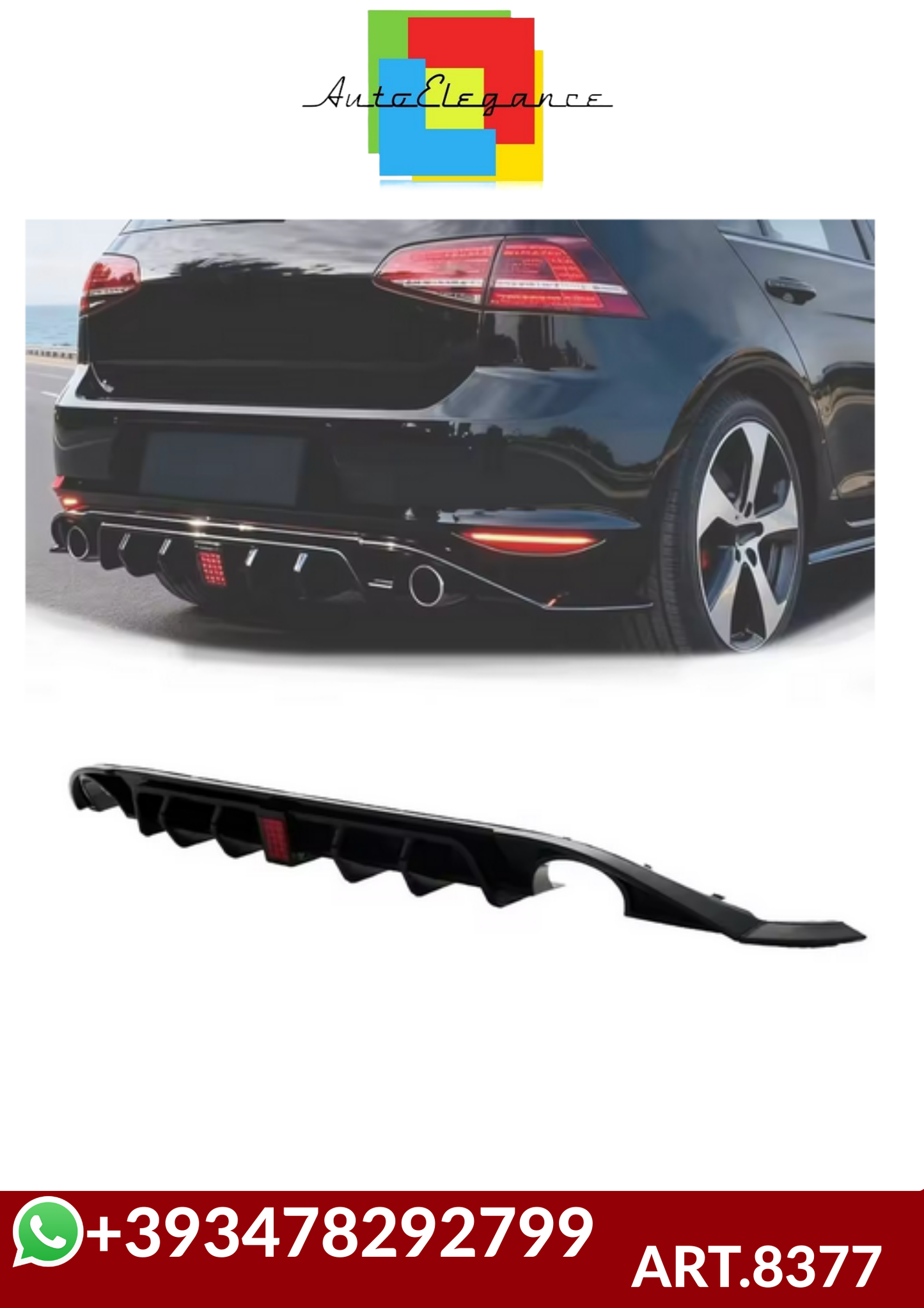 💕ART.8377 DIFFUSORI  VW Golf 7 MK7 GTI GTD TSI 2013-2016💕
