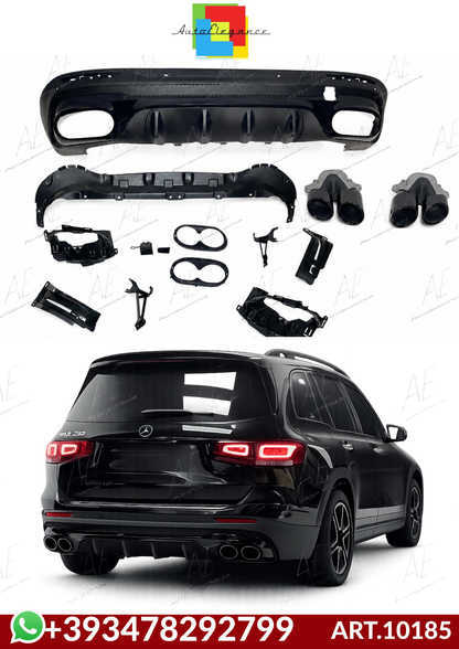 💕ART.10185 DIFFUSORI Mercedes X247 GLB 2020+ Look AMG 45 NERO 💕