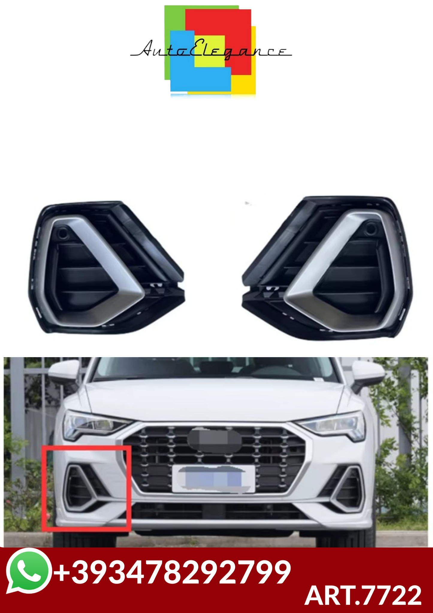 💕ART.7722  GRIGLIA FENDINEBBIA  Audi Q3 Sline S-line Sport 2019- 2022  💕