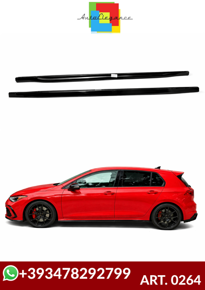 ART. 0264 MINIGONNE GOLF 8 VIII 2019+ LOOK GTI NERO LUCIDO