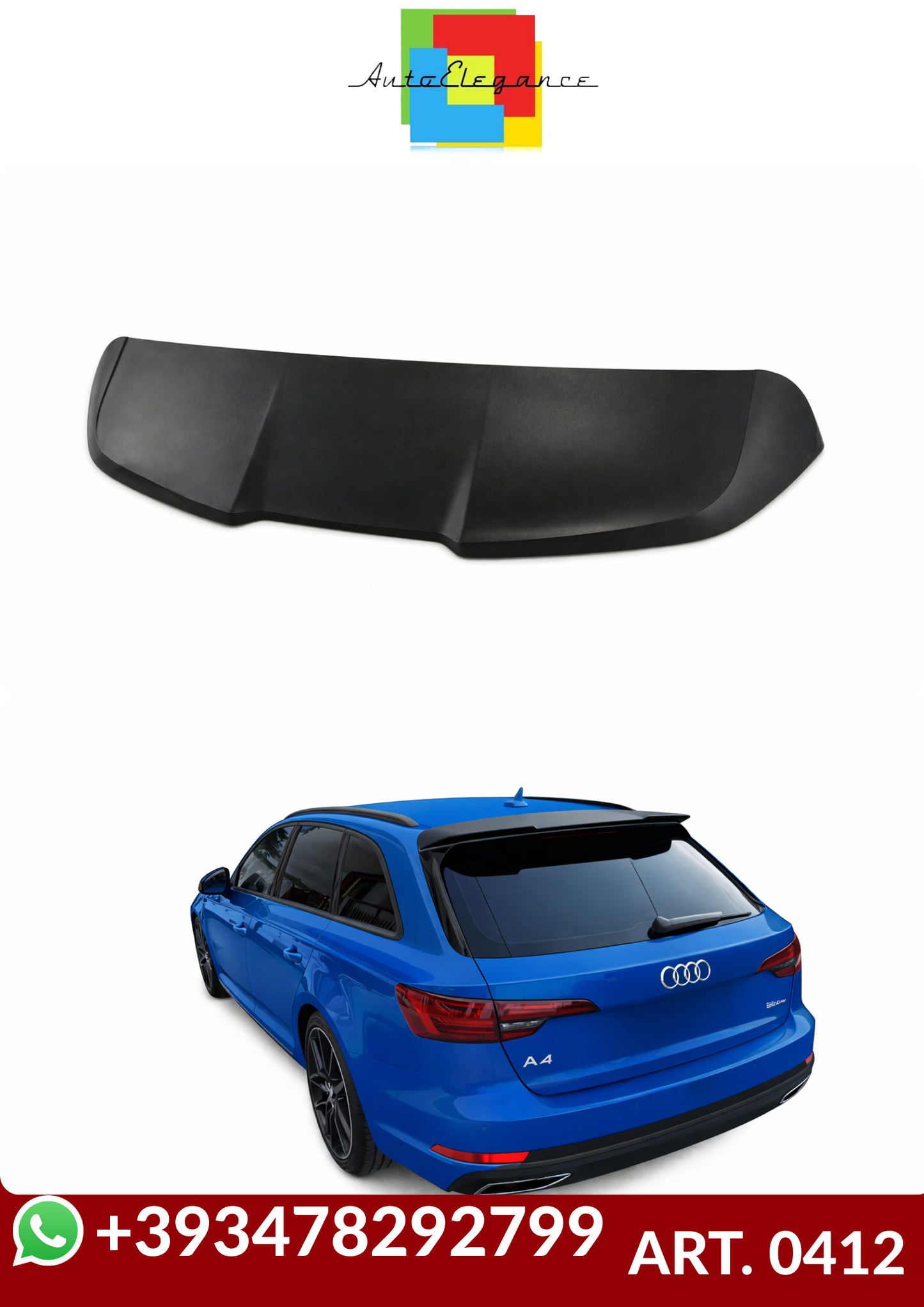 💕ART. 0412 SPOILER AUDI A4 B9 AVANT LOOK RS4 GREZZO💕