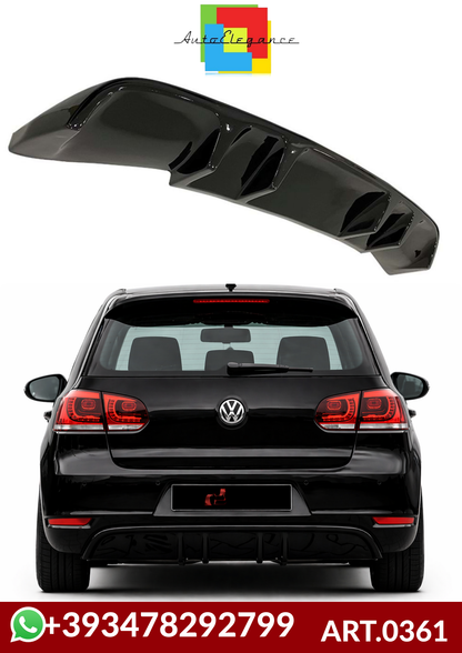 💕ART.0361 DIFFUSORE VW GOLF 6 MK6 2008-2012 LOOK RIEGER NERO  LUCIDO 💕