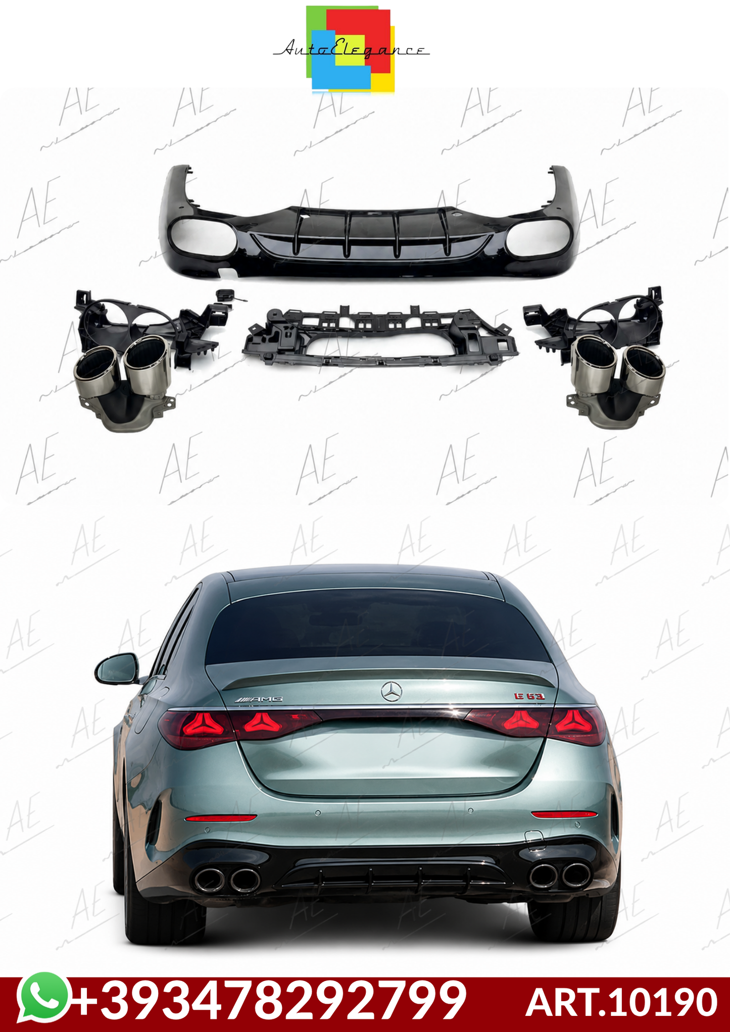 💕ART.10190 DIFFUSORI  Mercedes W214 look AMG E53 ABS💕