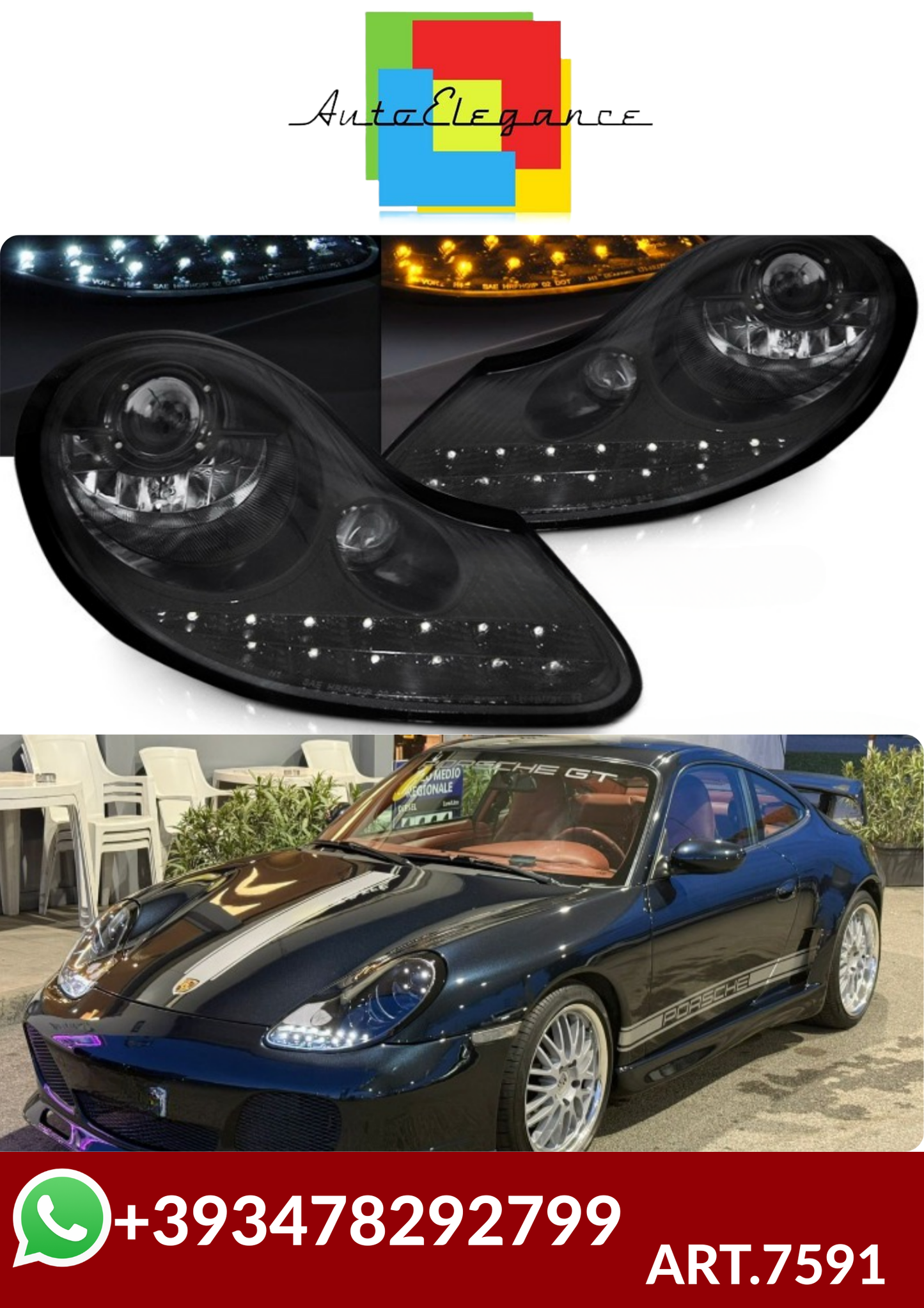 ART.7591 FARI  ANTERIORI  PORSCHE 911 (996) 99-02 BOXSTER (986) 96-04