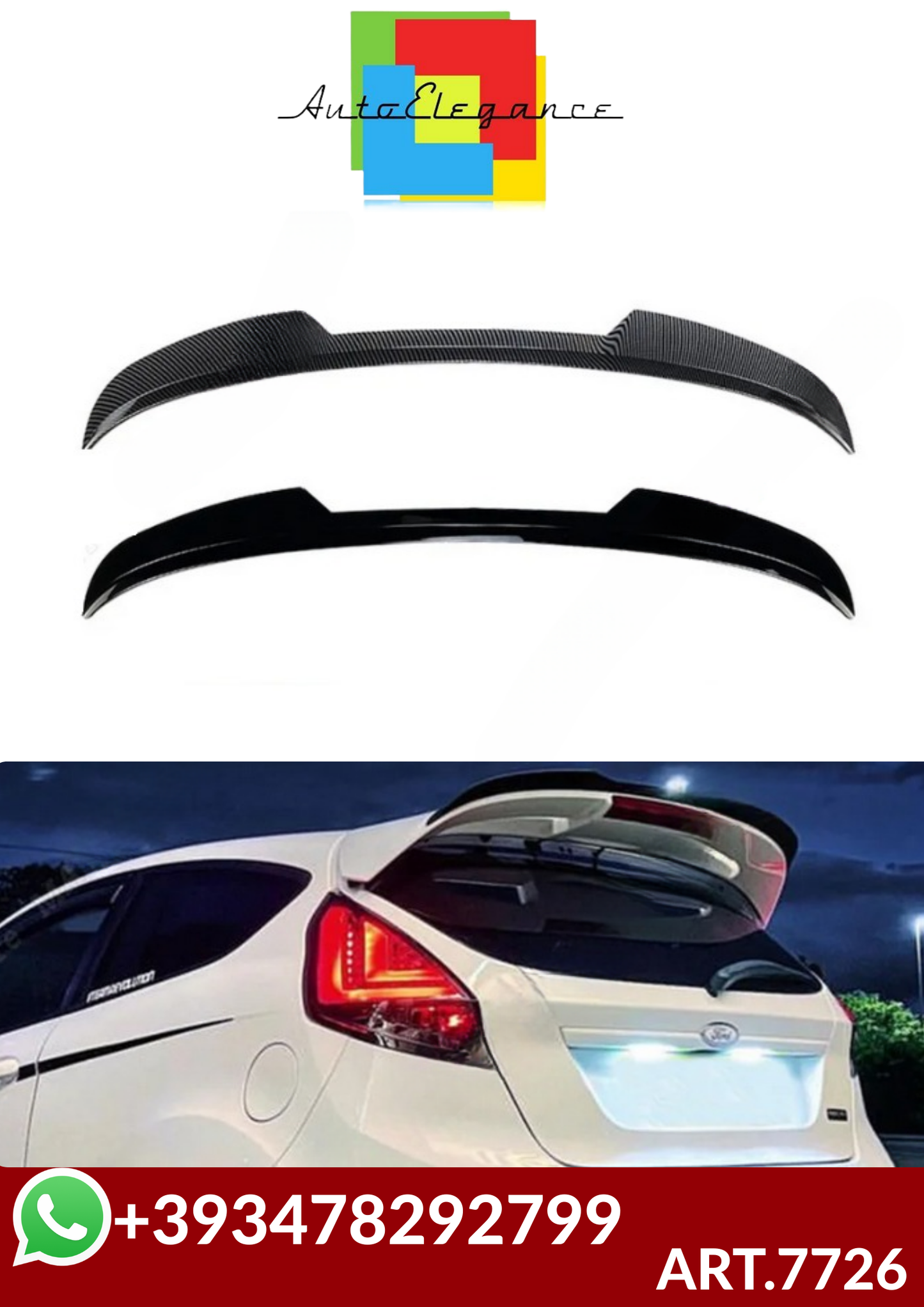 💕ART.7726 SPOILER FORD FIESTA 2008-2017💕