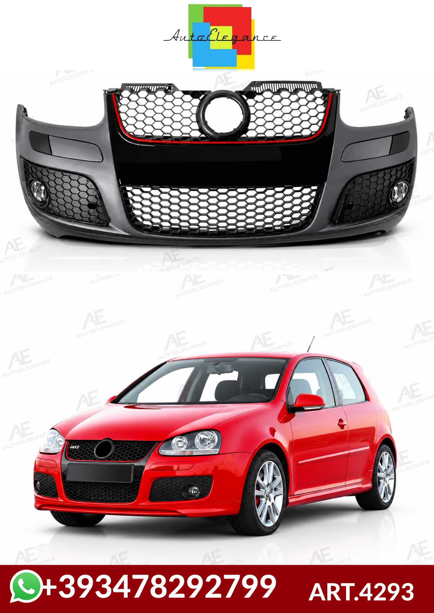 💕ART.4293 PARAURTI ANTERIORI VW GOLF 5 10.03-09 GTI LOOK💕