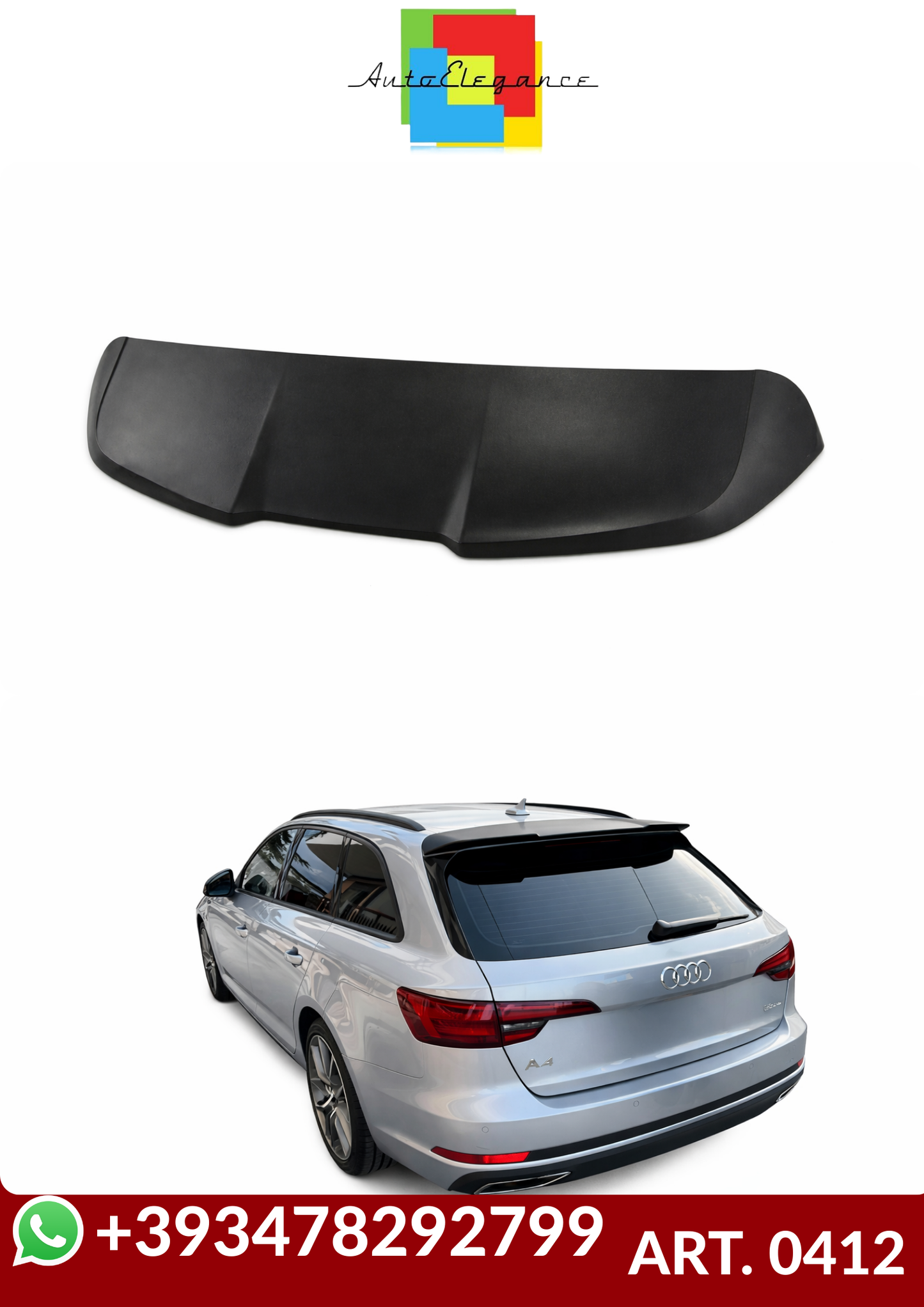 💕ART. 0412 SPOILER AUDI A4 B9 AVANT LOOK RS4 GREZZO💕
