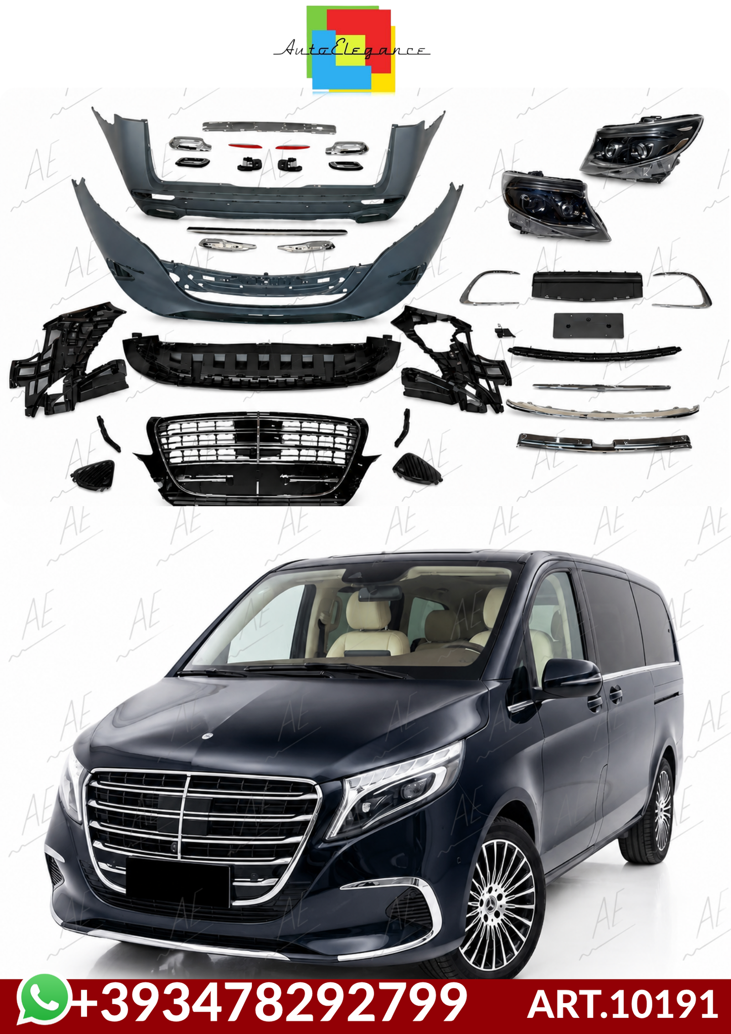 💕ART.10191 BODYKIT  Mercedes V-Class / Vito 2016-2023 look 2024 V300 W447💕