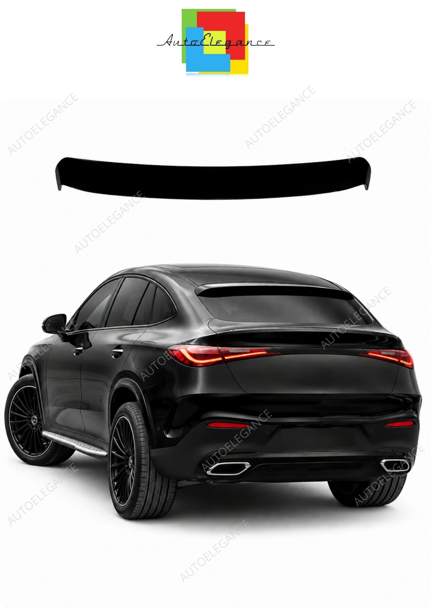 💕 Spoiler Tetto Adatto per Mercedes GLC C254 Coupé 23+ AMG Nero Lucido 💕