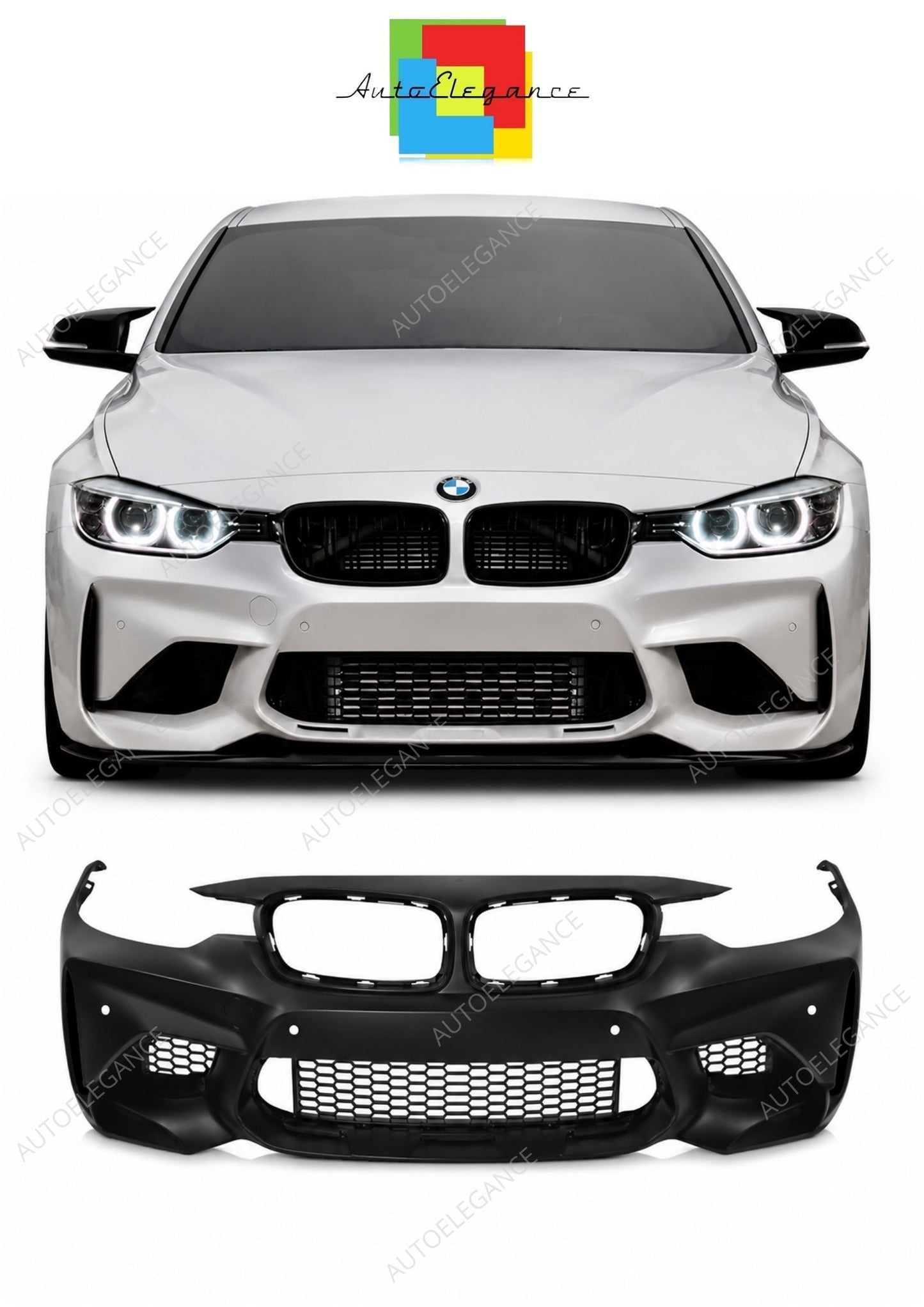 💕 Paraurti Anteriore Adatto per BMW F30 F31 11-19 M3C Competition PDC 💕
