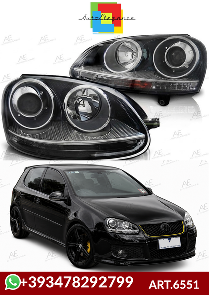 ART.6551 FARI ANTERIORI SPORT NERI VW GOLF 5 2003-2009