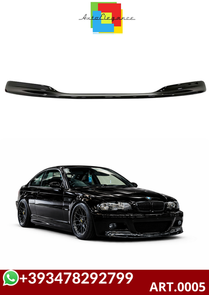 💕ART.0005 SPLITTER BMW E46 1997-2006 M3 NERO LUCIDO 💕