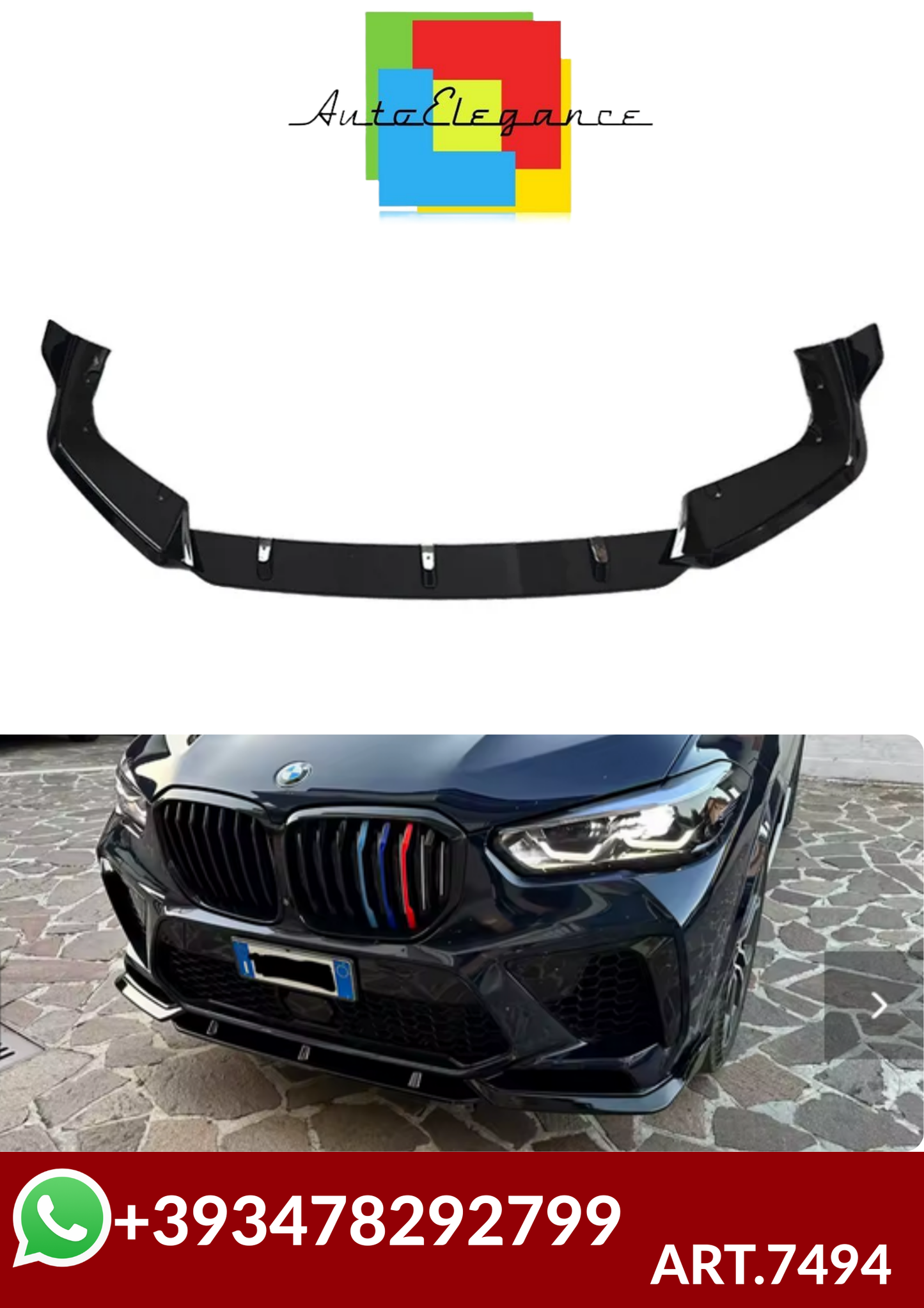 ART.7494 SPLITTER BMW F95 X5 M 2020 -2023