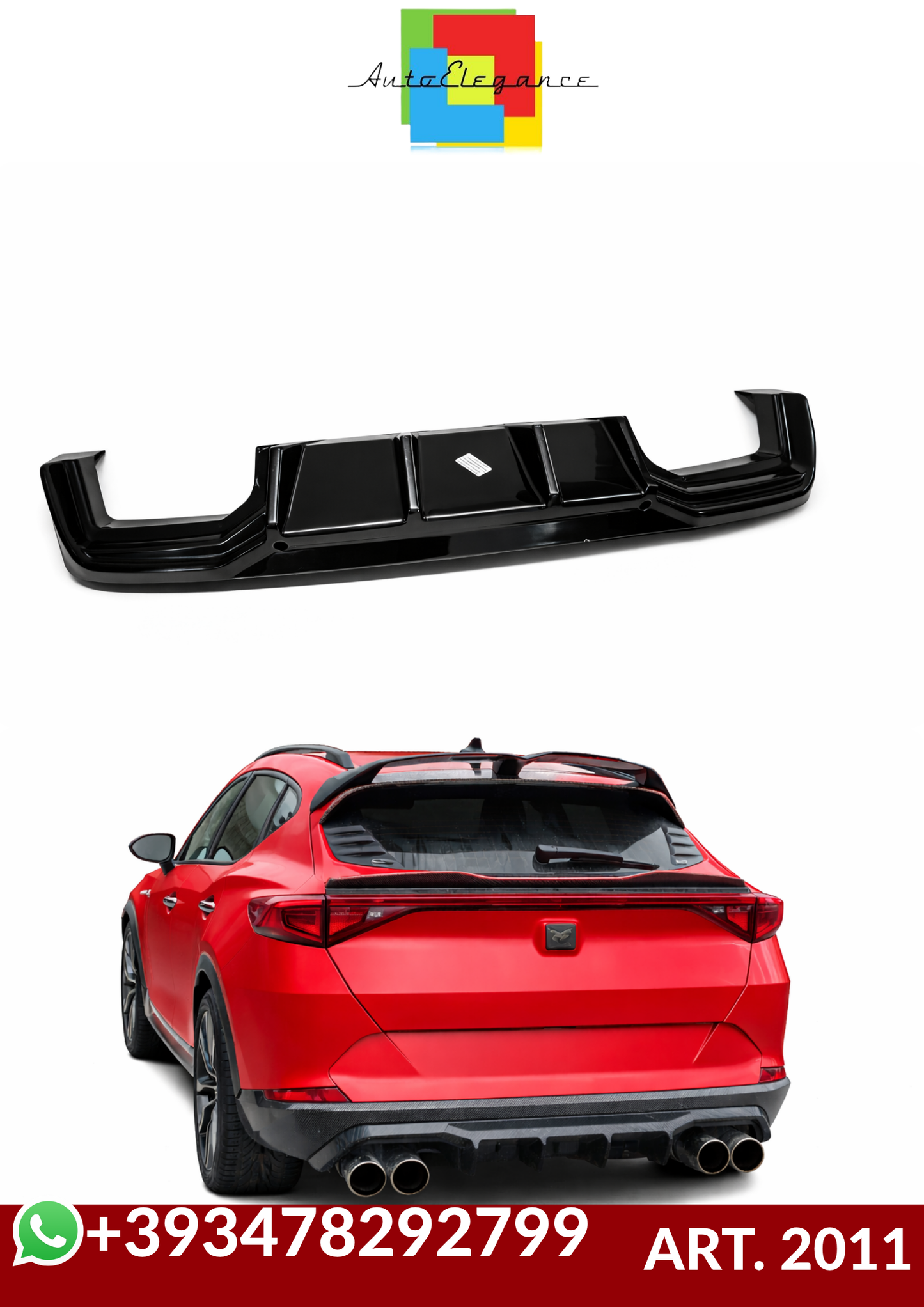 💕ART. 2011 DIFFUSORE CUPRA FORMENTOR 2020-2024 NERO LUCIDO💕