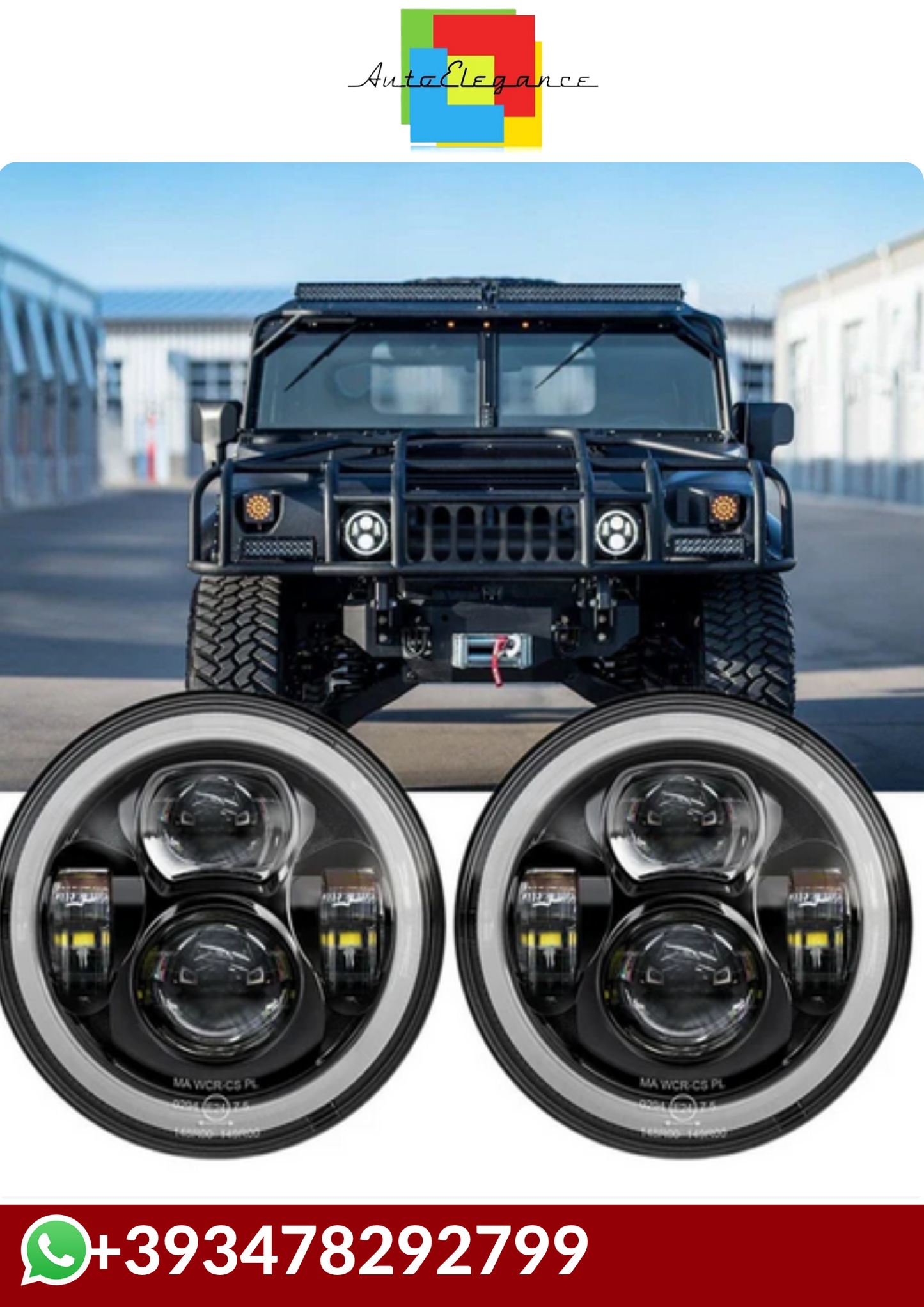 💕Coppia Fari anteriori LED 7" – Hummer H1 / H2💕