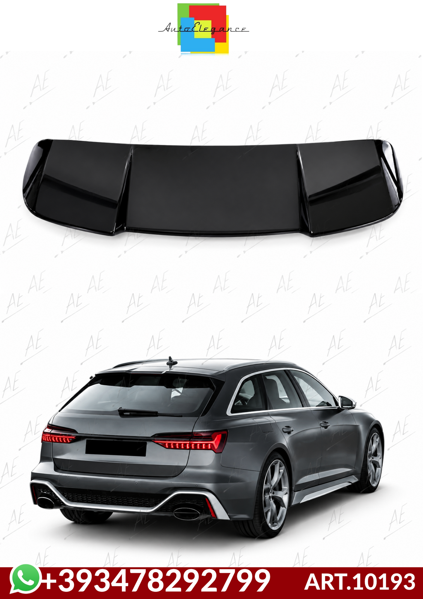 💕ART.10193 SPOILER AUDI  A6 C8  NERO  LUCIDO💕