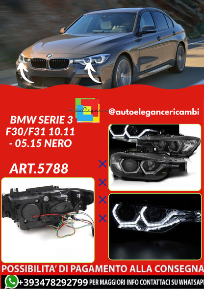 💕ART.5788 FARI ANTERIORI BMW SERIE 3 F30/F31 10.11 - 05.15 NERO💕