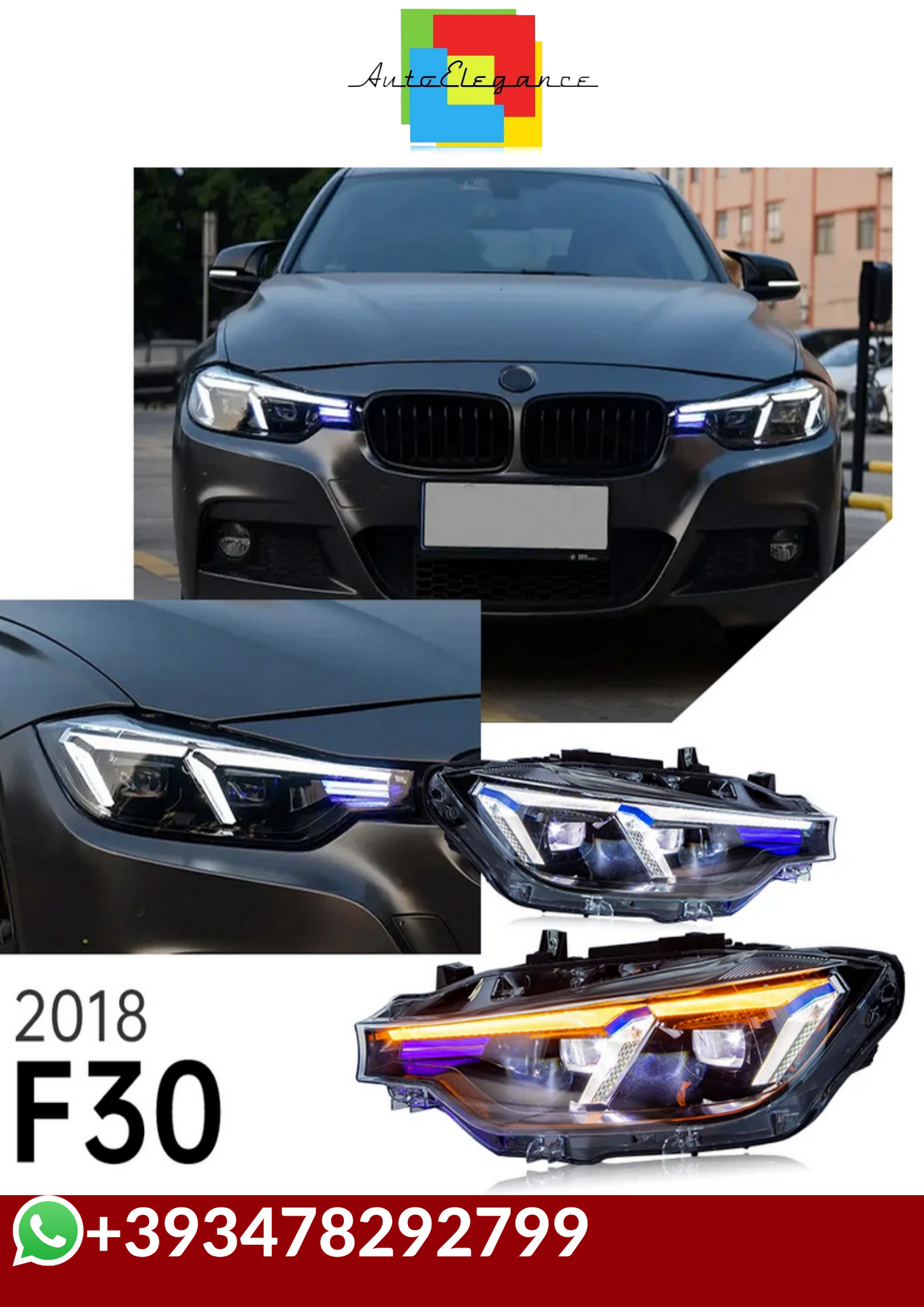 FARI ANTERIORI  FULL FULL  LED  BMW 3 Series F30  F35 2012-2018