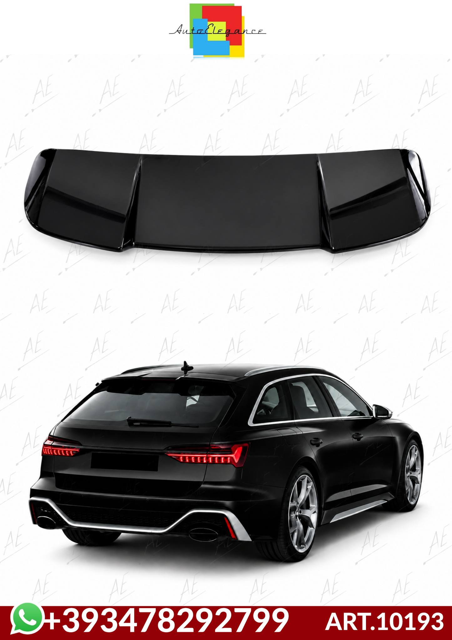💕ART.10193 SPOILER AUDI  A6 C8  NERO  LUCIDO💕