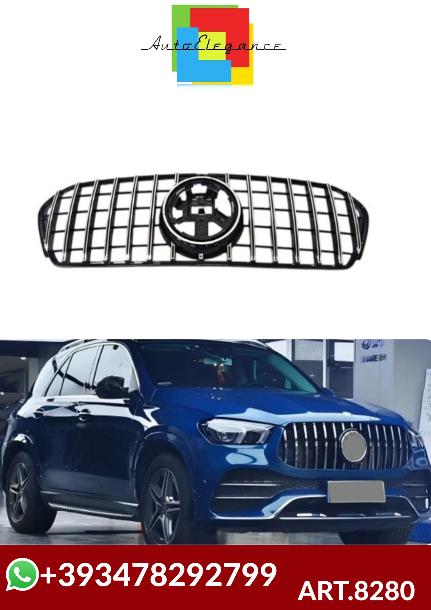 💕ART.8280 GRIGLIA Mercedes-Benz GLE Class W167 GLE300 4MATIC 19-23💕
