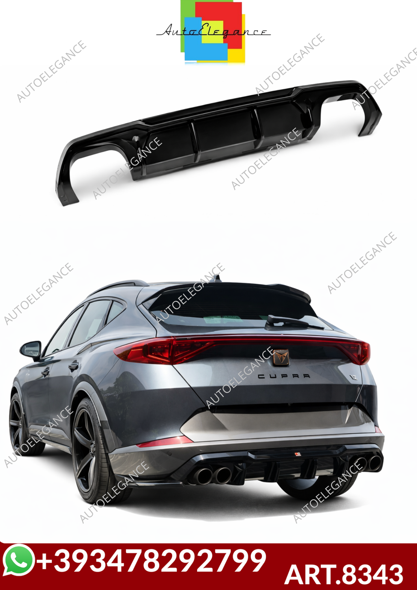 ART.8343 DIFFUSORE CUPRA FORMENTOR 2021 -NERO LUCIDO