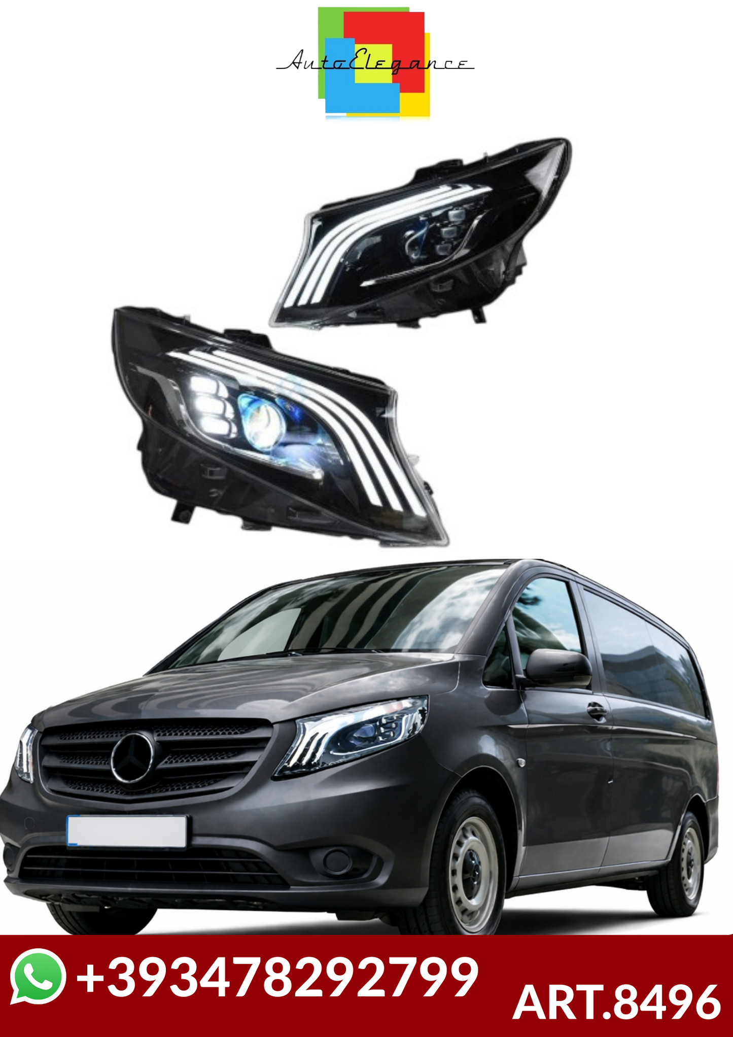 💕ART.8496 FARI ANTERIORI MERCEDES VITO W447 2018-2025 💕 (Copia)